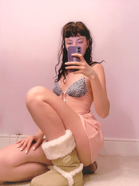 Morgan Leopard Pink Slip Dress