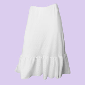 White Pointelle Prairie Skirt