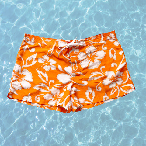 Vintage Orange Swim Shorties