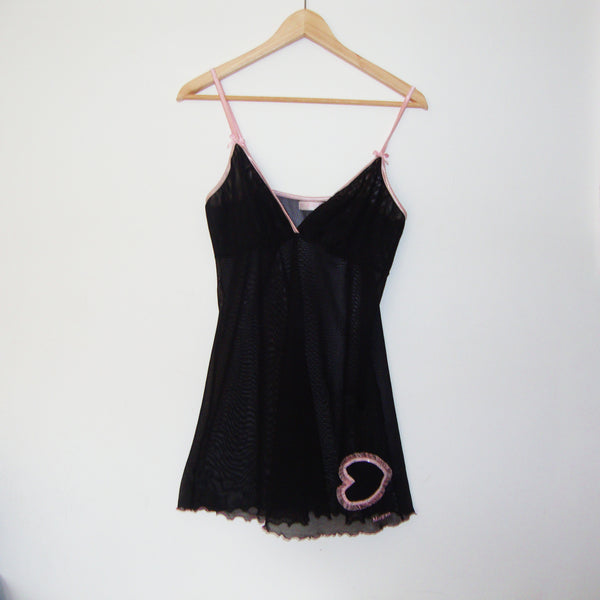 Morgan Black & Pink Slip Dress