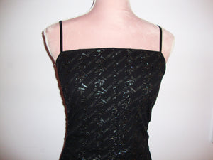 Monogram Rare Morgan Black & Silver Glitter Top